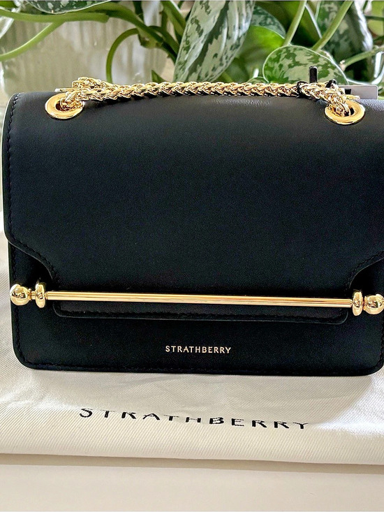 Strathberry Handbags - Strathberry East/West Mini Black Shoulder Bag NWT